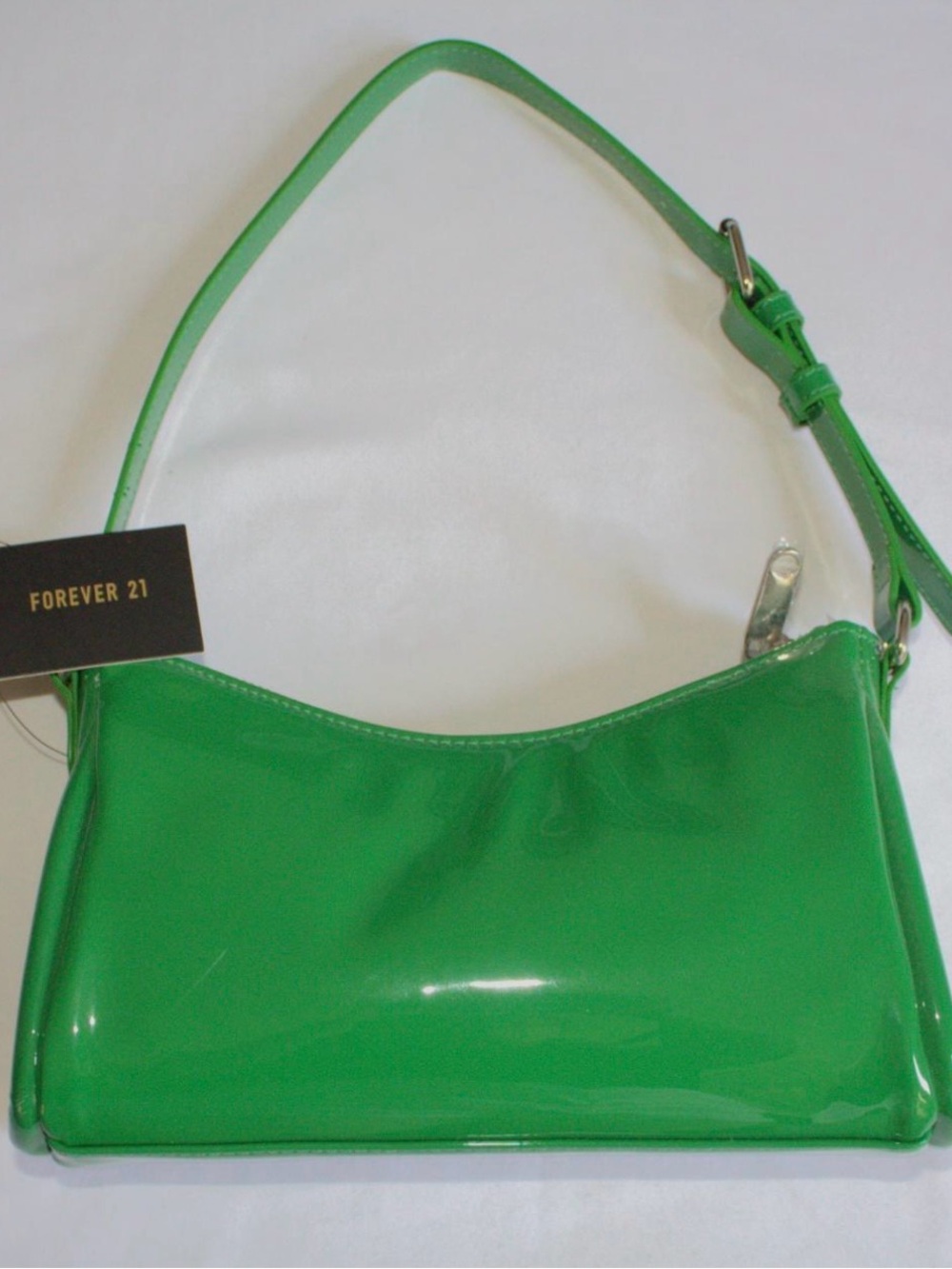 Forever 21 Bright Green Patent Shoulder Bag